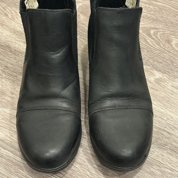 Sorel Evie II Chelsea Booties Womens 9 Black Waterproof Leather Suede NL3816-010 - Picture 2 of 9